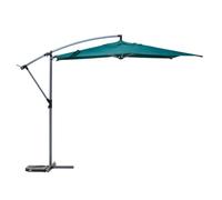 HESPERIDE - Parasol Déporté Rond Manoa 3 m Acier Anti-rouille Toile Déperlante Amovible Orientable 360° Protection Soleil pour Jardin Terrasse
