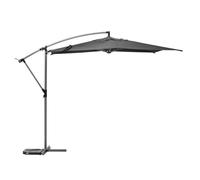 HESPERIDE - Parasol Déporté Rond Manoa 3 m Acier Anti-rouille Toile Déperlante Amovible Orientable 360° Protection Soleil pour Jardin Terrasse