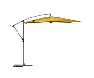 HESPERIDE - Parasol Déporté Rond Manoa 3 m Acier Anti-rouille Toile Déperlante Amovible Orientable 360° Protection Soleil pour Jardin Terrasse