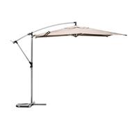 Hespéride - Parasol Déporté Rond Manoa Blé 3 m Anti-rouille Rotation 360° Protection Soleil, Intempéries pour Jardin, Terrasse