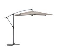 Hespéride - Parasol déporté rond Manoa Taupe et Graphite