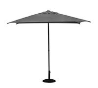 Hespéride - Parasol Droit Carré Soya Ardoise - 2,5x2,5m - Haute Protection UV, Toile Amovible Déperlante et Orientable - Structure Acier Traité Antirouille