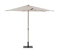 Parasol droit carré ""Soya"" argile & blé 2,7m en acier et polyester - Hespéride - Argile