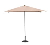 Hespéride - Parasol Droit Carré Soya Blé - 2,5x2,5m - Haute Protection UV, Toile Amovible Déperlante et Orientable - Structure Acier Traité Antirouille