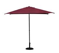 Hespéride - Parasol Droit Carré Soya Bordeaux - 2,5x2,5m - Haute Protection UV, Toile Amovible Déperlante et Orientable - Structure en Acier Traité Antirouille