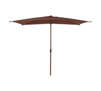 Hespéride - Parasol Droit Rectangle Loompa Acajou - 3x2m - Protection UV, Toile Amovible Déperlante et Inclinable - Structure Acier Traité Antirouille