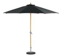 Hespéride - Parasol droit rond en bambou Tinaei - Diam. 300 cm - Gris ardoise - Tinaei Gris G