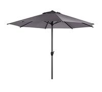 Parasol mat central rond 3m Loompa ardoise Hespéride