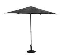 Hespéride - Parasol Droit Rond Soya Ardoise - D2,7m - Haute Protection UV, Toile Amovible Déperlante et Orientable - Structure en Acier Traité Antirouille
