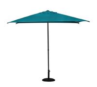 Hespéride - Parasol Droit Soya Bleu - 2,5x2,5m - Haute Protection UV, Toile Amovible Déperlante et Orientable - Structure Acier Traité Antirouille