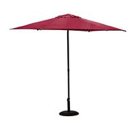 Hespéride - Parasol Droit Soya Bordeaux - D2,7m - Haute Protection UV, Toile Amovible Déperlante et Orientable - Structure en Acier Traité Antirouille
