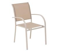 Hespéride Piazza Fauteuil de jardin empilable - Lin & argile