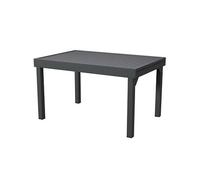 Hesperide Piazza Table en aluminium moulé par extrusion, 10 pièces, gris graphite