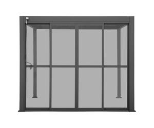 Hespéride - Portes Coulissantes Evora Graphite pour Pergola Grand Modèle 1/3 Côté L 236,5 x H 279 cm - Protection Soleil pour Jardin, Terrasse