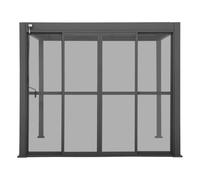 Hespéride - Portes Coulissantes Evora Graphite pour Pergola Petit et Grand Modèle 1/3 Côté L 236,5 x H 340 cm - Protection Soleil pour Jardin Terrasse