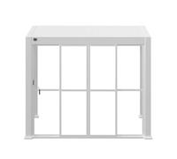 Hespéride - Portes coulissantes pour pergola bioclimatique Evora Grand modèle - 1 3 côté - 2,7 x 2,3 m Blanc