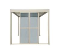 Hespéride Portes coulissantes pour pergola Evora côté 3m - Argile - Acier et polycarbonate