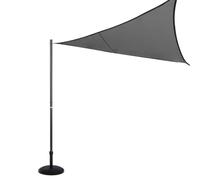Toiles solaires - Mat de fixation pour toile solaire en acier - D 5 cm x H 255 cm - Mat voile d'ombrage Noir
