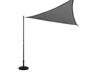 Hespéride - Poteau de Fixation pour Voile d'Ombrage - Graphite - H 255 x D. 5 cm - Acier Anti-Rouille, Démontable - pour Jardin, Terrasse