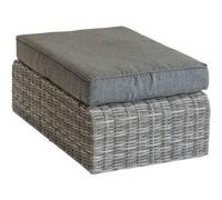 Hespéride - Pouf de jardin en résine tressée Moorea - L. 105 x H. 30 cm - Gris ombre - Moorea Gris G