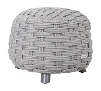 Hespéride – Pouf de jardin Obbae – Maille synthétique, structure aluminium – Gris graphite