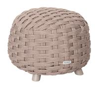 Hespéride - Pouf de jardin tressé rond OBBAE - Café