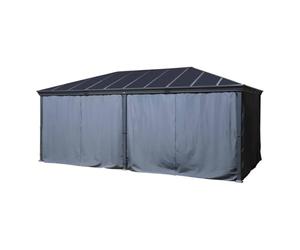 Hespéride - Rideau pour pergola autoportante Belize 6x3,6 m Gris Ardoise