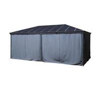 Hespéride - Rideau pour pergola autoportante Belize 6x3,6 m Gris Ardoise