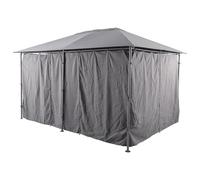 Hespéride - Rideaux pour tonnelle Santorini et Thira Ardoise (6 Rideaux)