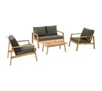 HESPERIDE - Salon de Jardin tiwi 4 Places Gris Anthracite