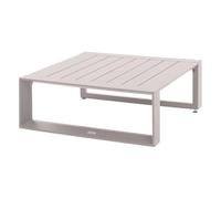 Hespéride - Table Basse de Jardin Carrée Allure Blanc Chaud - 79 x 79 x 30 cm - Aluminium Traité Epoxy Antirouille