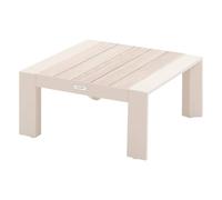 Hespéride - Table Basse de Jardin Carrée Evasion Argile - 65 x 65 x 31 cm - Aluminium Traité Epoxy Antirouille