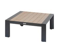 Hespéride - Table Basse de Jardin carrée évasion Graphite et Honey 87 x 87cm en Aluminium