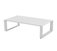 Hespéride Table Basse de Jardin rectangulaire Allure Gris minéral & Blanc