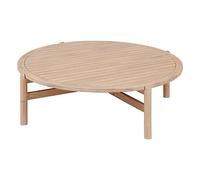 Hespéride - Table Basse de Jardin Ronde Deona Beige - 120 x 38 cm - Acacia - Mobilier d'Extérieur pour Terrasse Balcon Patio