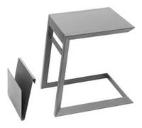 Hespéride - Table d'appoint Allure en aluminium époxy L. 55 x H. 55 cm Gris graphite