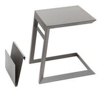 Hespéride – Table d'appoint de jardin design Allure – L. 55 x H. 55 cm – Marron praline