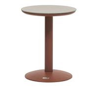 Hespéride Table d'appoint de jardin Soletia 40x40x50 cm pierre frittée Acajou