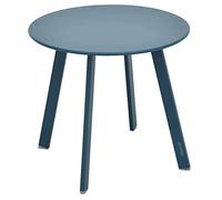 Hespéride Table basse Saona D 50 cm en acier Bleu canard