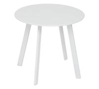 Hespéride - Table d'appoint de Jardin Ronde Saona Blanc en Acier D50 cm