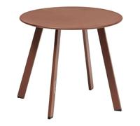 Hespéride - Table d'Appoint Saona Terracotta, Acier Anti-Rouille, Résistant UV, D 50 x H 45 cm - pour Jardin, Terrasse, Balcon
