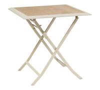 Hespéride - Table de Jardin 2 Places Azua Pliable Beige 71x71cm