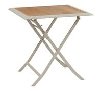 Hespéride - Table de jardin Azua 2 places pliable Beige 71x71 cm