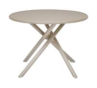 Hespéride Table de jardin NEBULLIA ronde D105 cm 4 places Aluminium traité époxy anti-rouille Argile