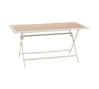 Hespéride - Table de Jardin 6 Places Azua Pliable Beige 150x80cm