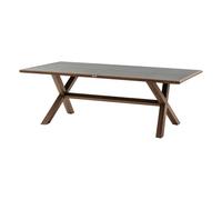 Hespéride - Table de Jardin Axiome 8 Places - Graphite et Miel - Aluminium Traité Anti-Rouille, Pieds Ajustables - pour Terrasse