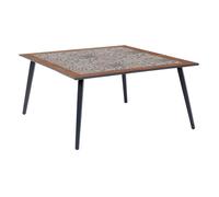 Hespéride - Table de jardin bistro carrée en acier et céramique 8 places LAMBADA - Graphite