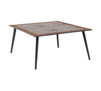 Hespéride - Table de Jardin Bistro Lambada céramique et Graphite 8 Places en Acier et céramique