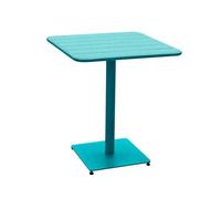 Hespéride - Table de Jardin Carrée Phuket Bleu Canard - 2 Places - Acier Traité Epoxy Traitement Antirouille Renforcé