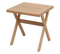 Hespéride - Table de Jardin Carrée Xenia Beige - 2 Places - Acacia - Mobilier d'Extérieur pour Terrasse Balcon Patio